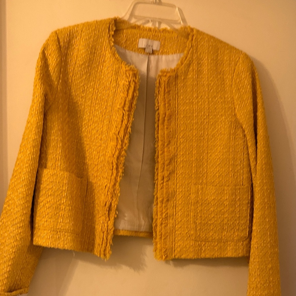LOFT Yellow Textured Blazer